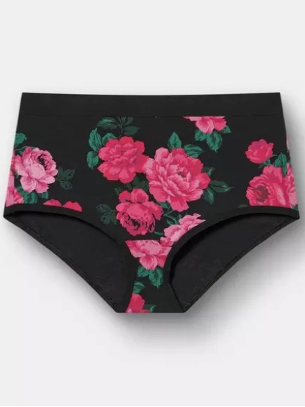 Torrid Simply Cotton (93%) Mid Rise Brief Panty – Traditional Roses Hot Pink NWT